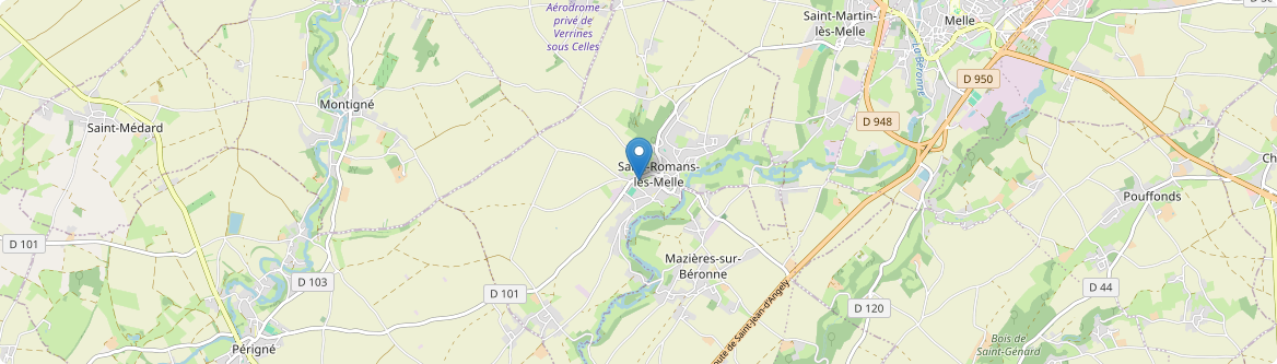 Saint-Romans-lès-Melle - Carte