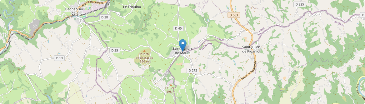 Saint-Santin-de-Maurs - Carte