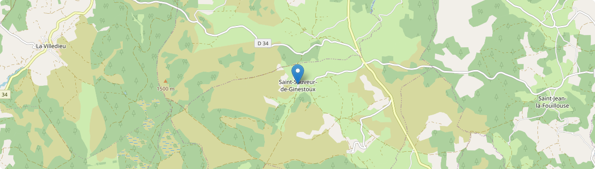 Saint-Sauveur-de-Ginestoux - Carte