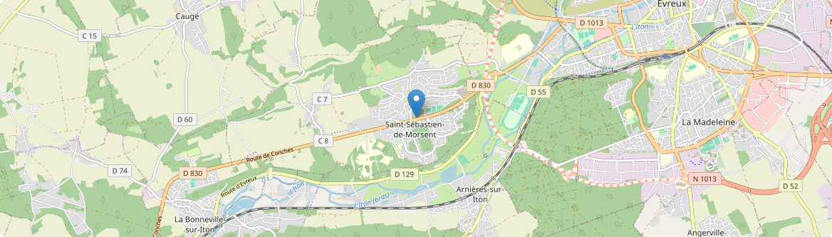 Saint-Sébastien-de-Morsent - Carte