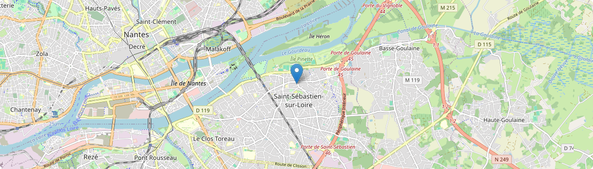 Saint-Sébastien-sur-Loire - Carte