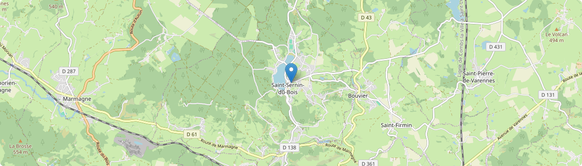 Saint-Sernin-du-Bois - Carte