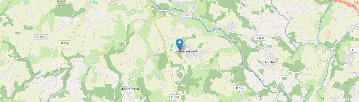 Saint-Servant - Carte