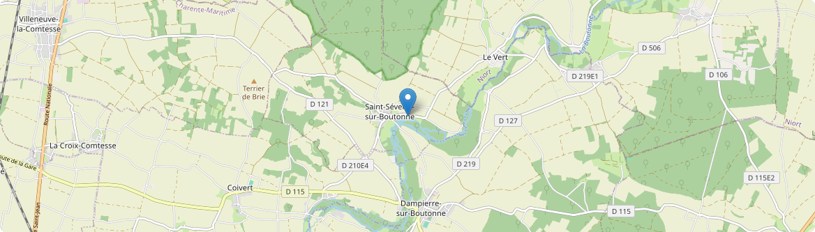 Saint-Séverin-sur-Boutonne - Carte