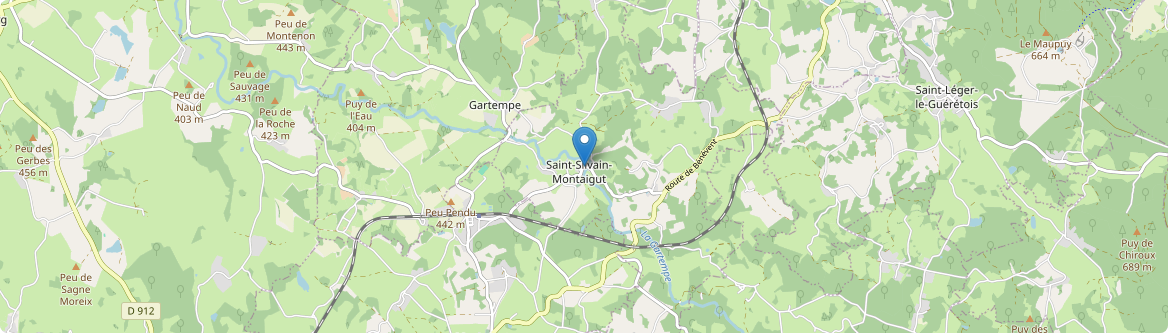 Saint-Silvain-Montaigut - Carte