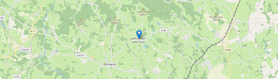 Saint-Silvain-sous-Toulx - Carte
