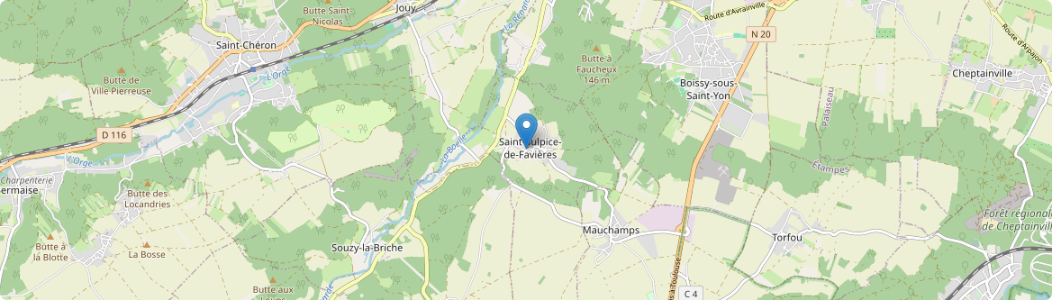 Saint-Sulpice-de-Favières - Carte