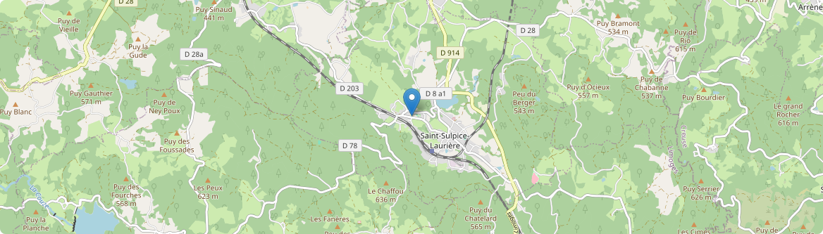 Saint-Sulpice-Laurière - Carte