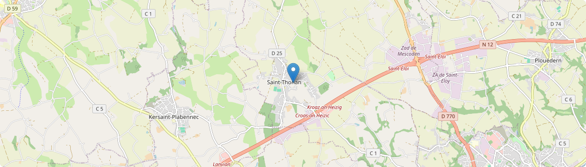 Saint-Thonan - Carte
