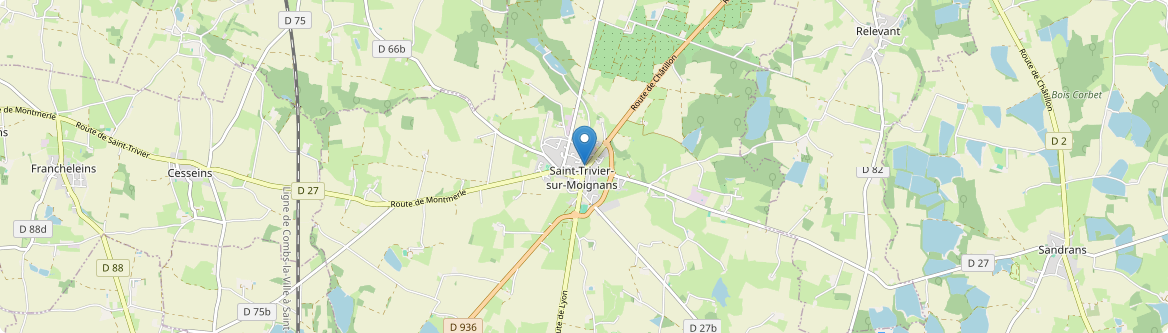 Saint-Trivier-sur-Moignans - Carte