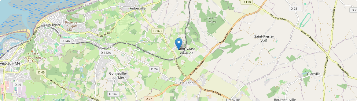 Saint-Vaast-en-Auge - Carte