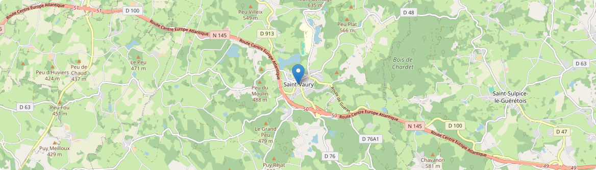 Saint-Vaury - Carte
