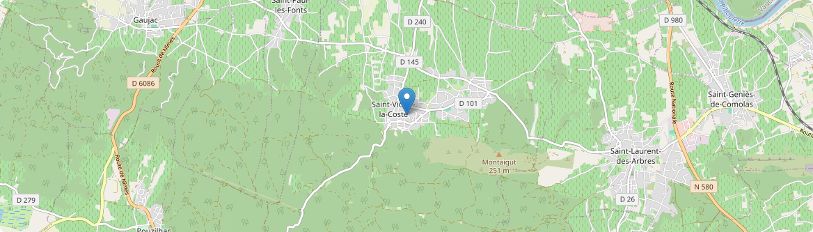 Saint-Victor-la-Coste - Carte