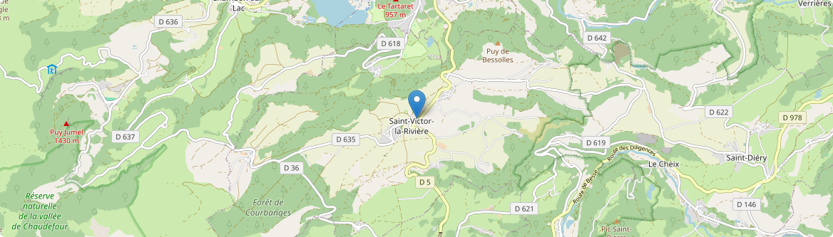 Saint-Victor-la-Rivière - Carte