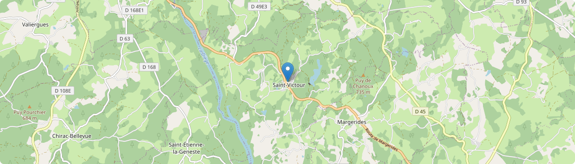 Saint-Victour - Carte