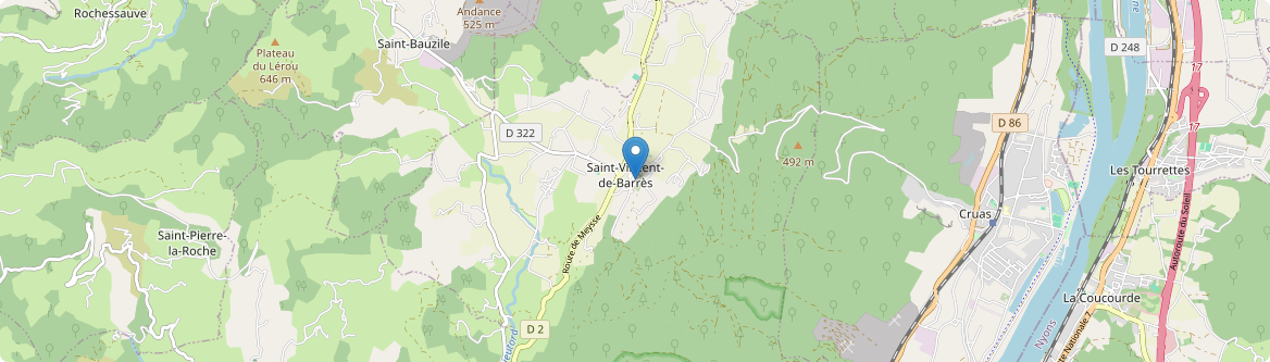 Saint-Vincent-de-Barrès - Carte