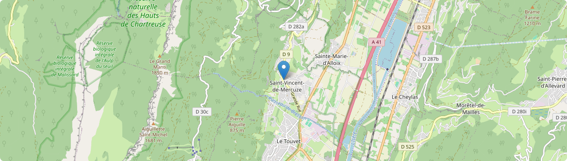 Saint-Vincent-de-Mercuze - Carte