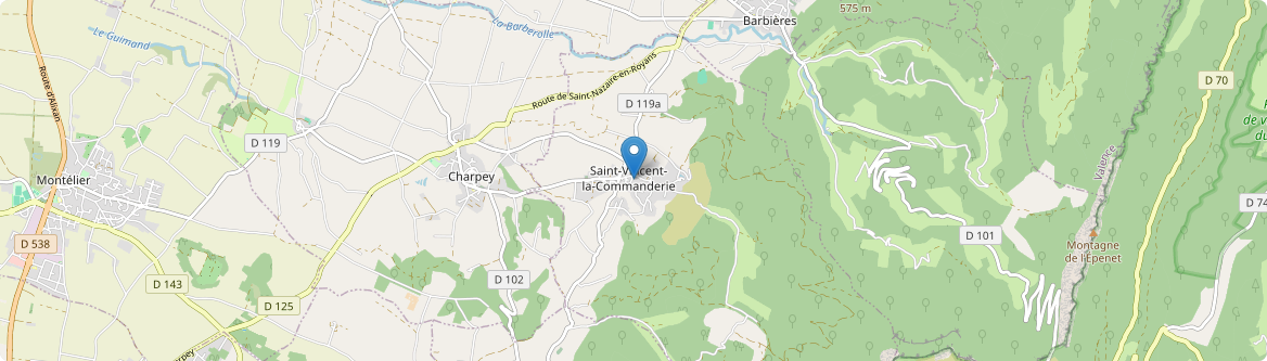 Saint-Vincent-la-Commanderie - Carte