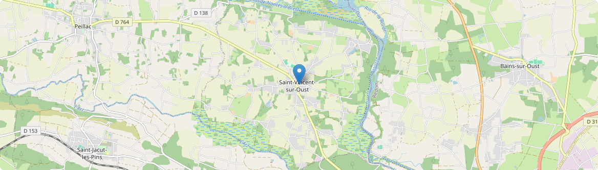 Saint-Vincent-sur-Oust - Carte