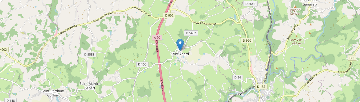 Saint-Ybard - Carte