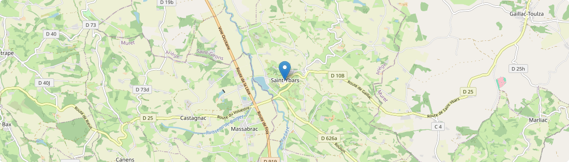 Saint-Ybars - Carte