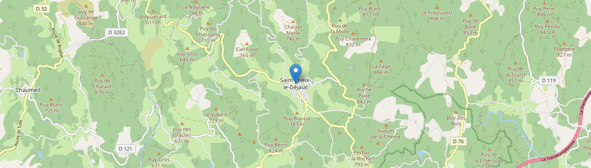 Saint-Yrieix-le-Déjalat - Carte