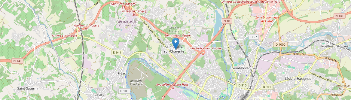 Saint-Yrieix-sur-Charente - Carte