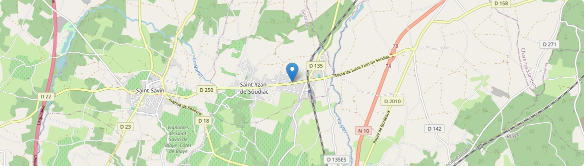 Saint-Yzan-de-Soudiac - Carte