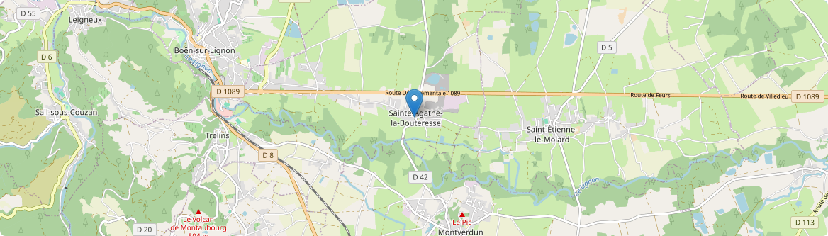 Sainte-Agathe-la-Bouteresse - Carte