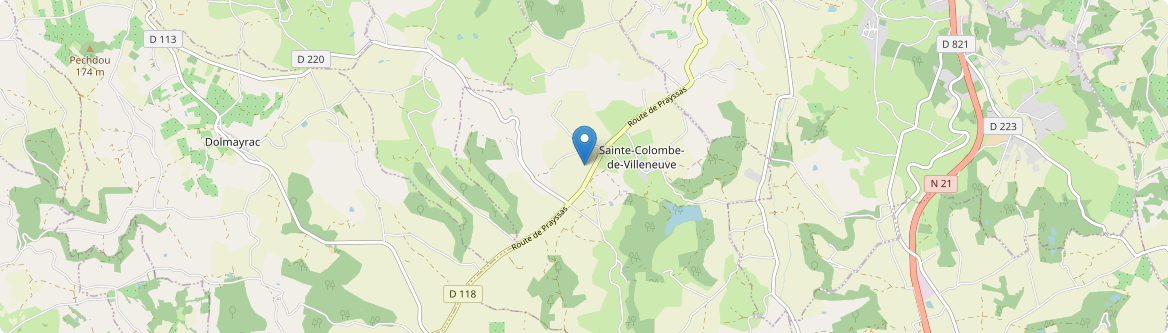 Sainte-Colombe-de-Villeneuve - Carte