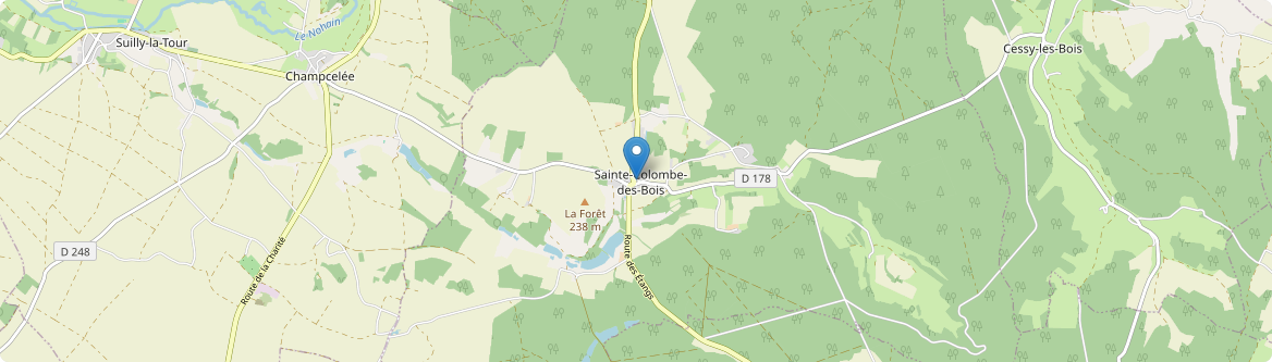 Sainte-Colombe-des-Bois - Carte