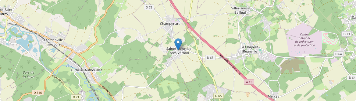 Sainte-Colombe-près-Vernon - Carte