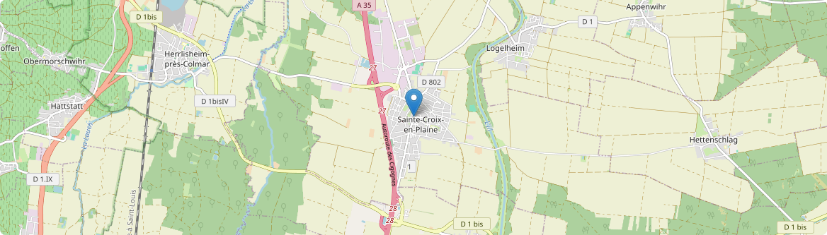 Sainte-Croix-en-Plaine - Carte