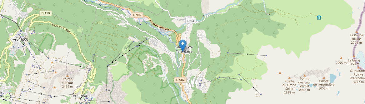 Sainte-Foy-Tarentaise - Carte