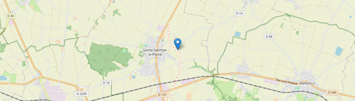 Sainte-Gemme-la-Plaine - Carte