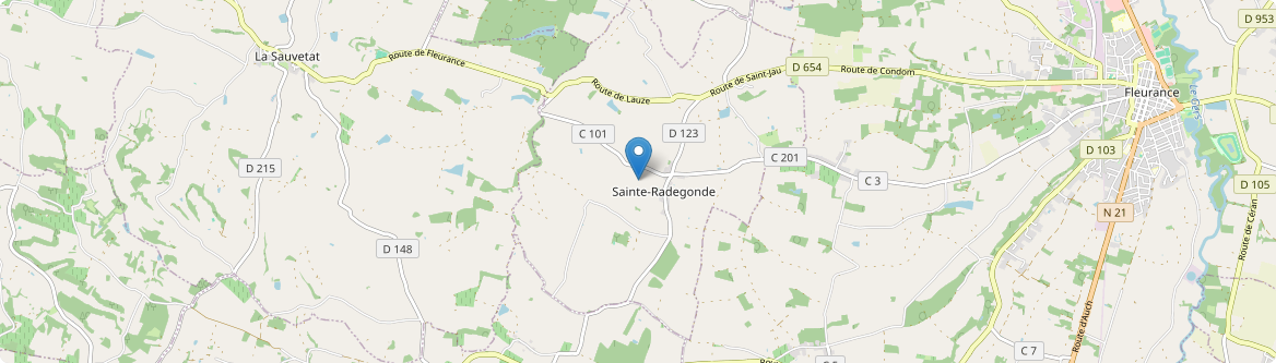 Sainte-Radegonde - Carte