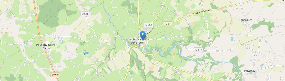 Sainte-Sévère-sur-Indre - Carte