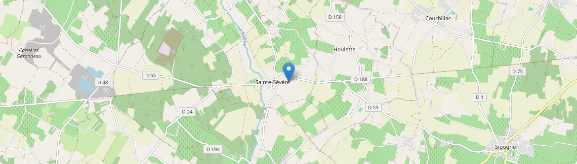 Sainte-Sévère - Carte