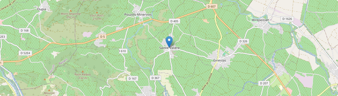 Sainte-Valière - Carte