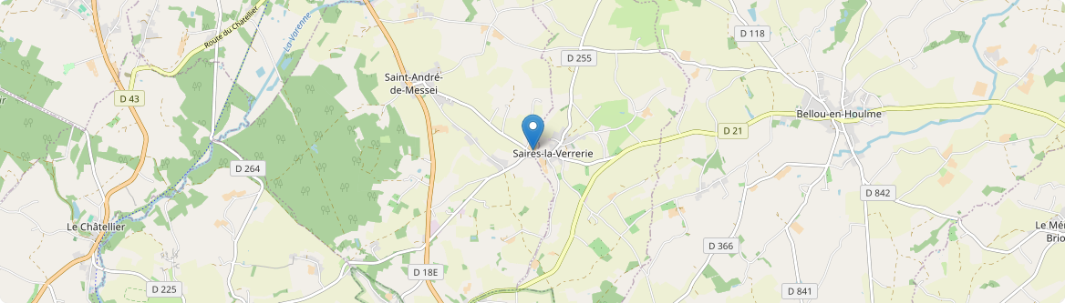 Saires-la-Verrerie - Carte