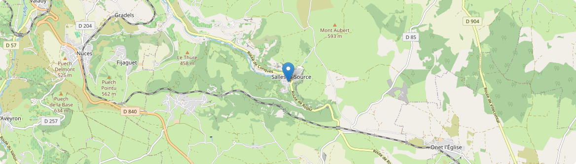 Salles-la-Source - Carte