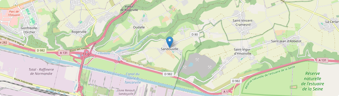 Sandouville - Carte