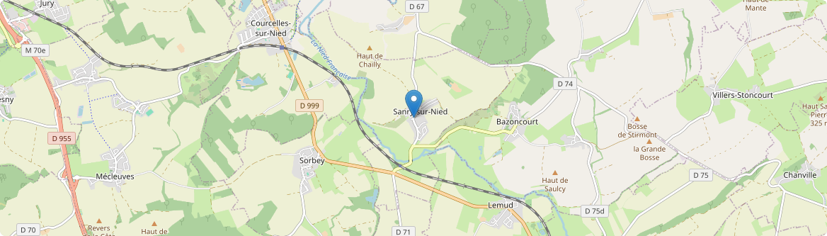 Sanry-sur-Nied - Carte