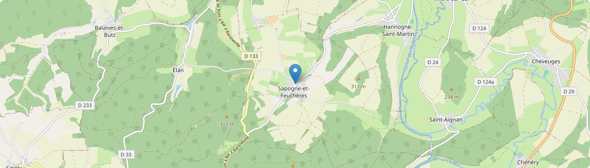 Sapogne-et-Feuchères - Carte