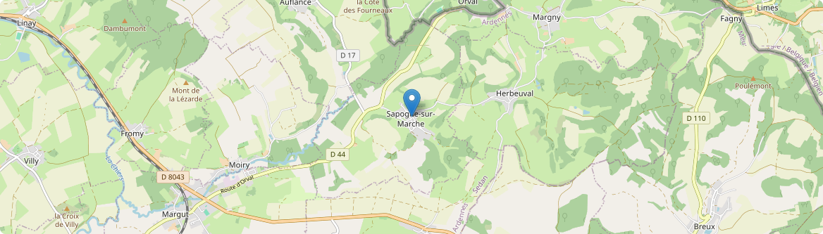 Sapogne-sur-Marche - Carte
