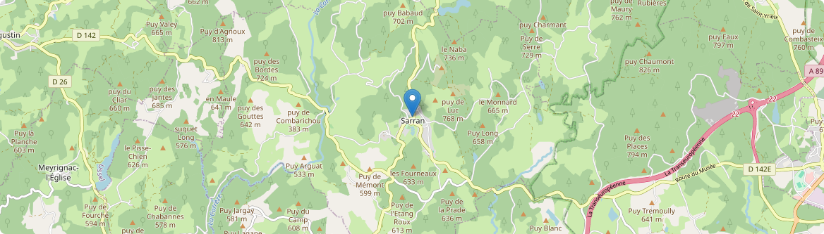 Sarran - Carte