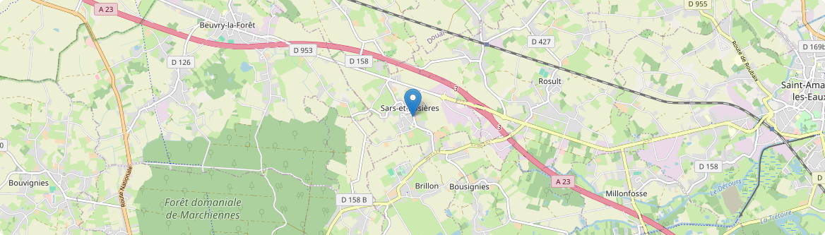 Sars-et-Rosières - Carte