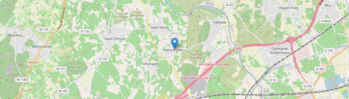 Saturargues - Carte