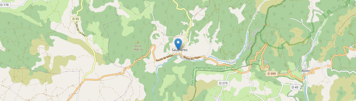 Sauclières - Carte