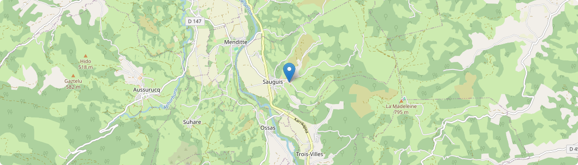 Sauguis-Saint-Étienne - Carte